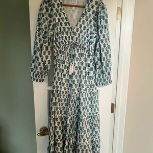 Block Print Maxi Dress